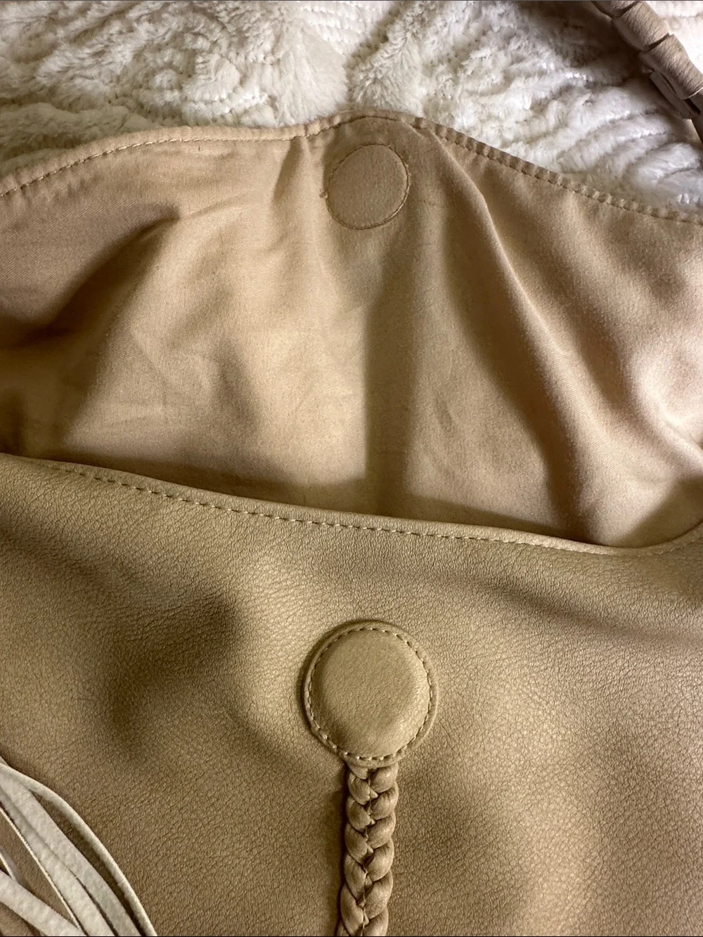 Browning beige Hobo conceal and carry shoulder Bag with Braided Detail